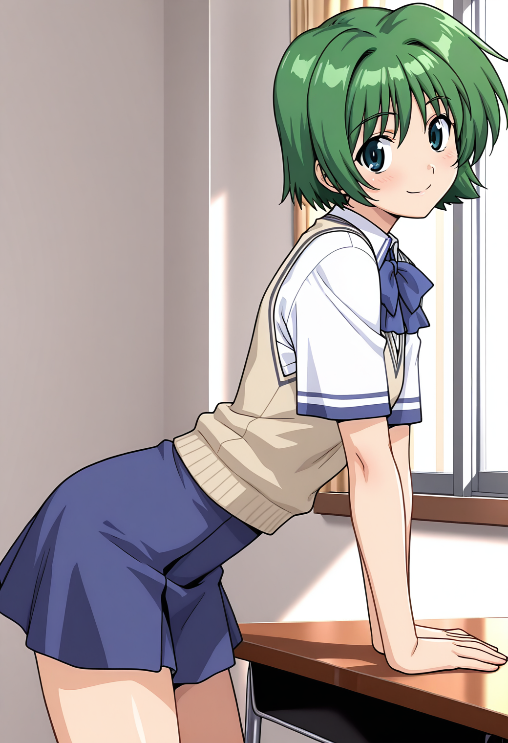 75208-1459925383-masterpiece, best quality, very aesthetic, absurdres, 1girl, solo,__lora_ooba_eimi_v01_0.9_, ooba_eimi, eimi_school, green hair,.png